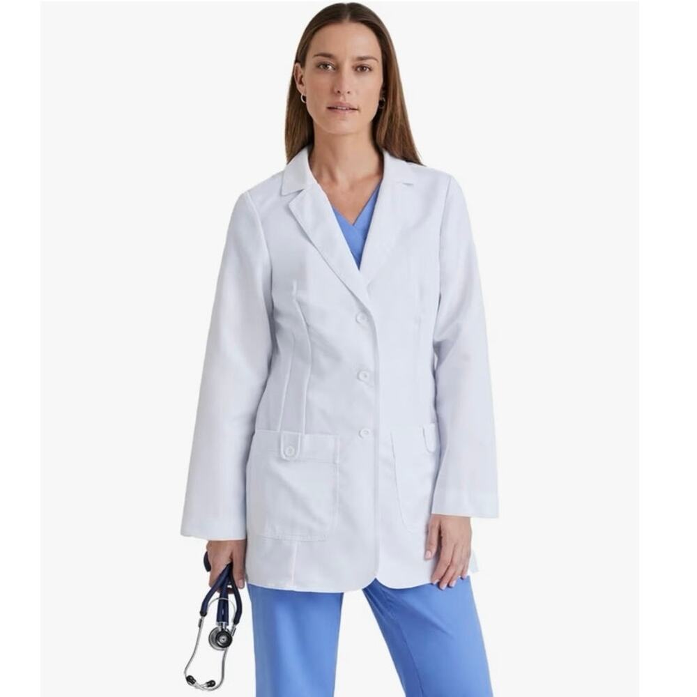 Grey’s Anatomy Hannah LabCoat White Women’s LARGE NWT Style7446 Moisture Wicking